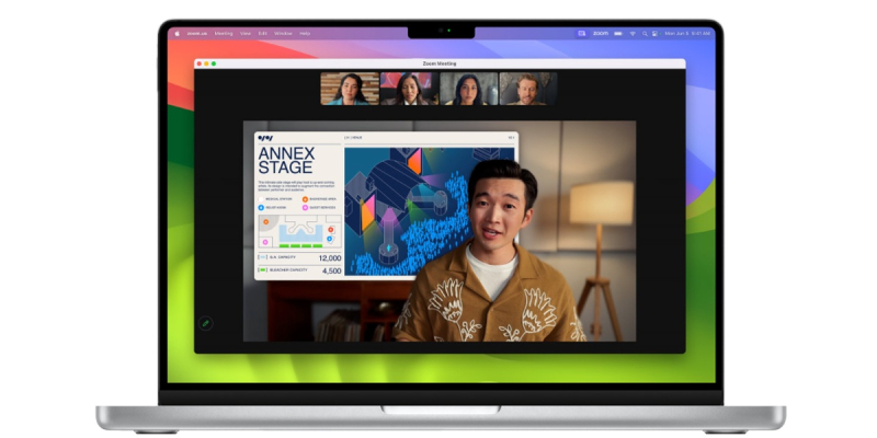 Thực hiện các cuộc cuộc họp trực tuyến trên MacBook Pro 14 inch M3 Pro 1TB